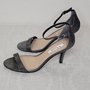 Nina New York Formal Metallic Stud Strap Ankle Buckle Wedding Shoe Size 9.5
